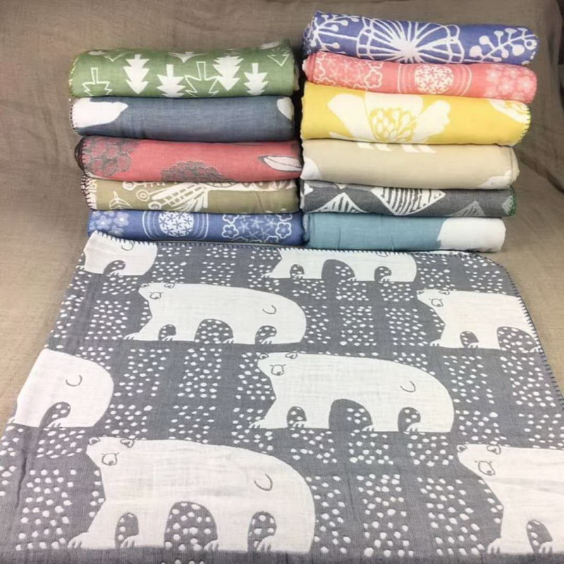 Японское одеяло для полотенец с принтом из хлопка и текстиля