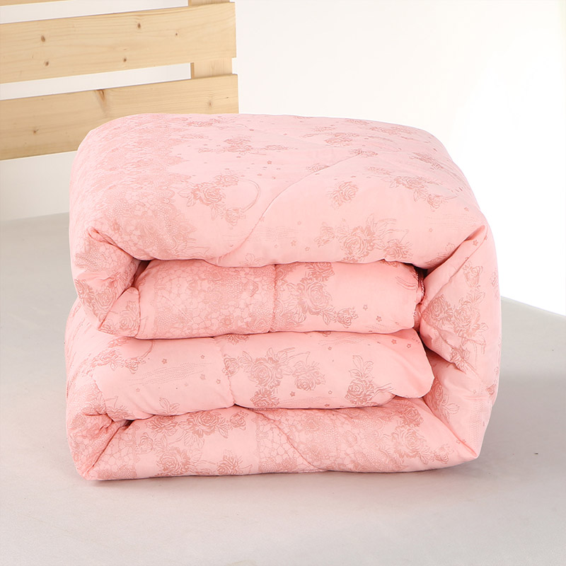 жемчужно-блестящее зимнее одеяло с текстильной печатью чистого цвета